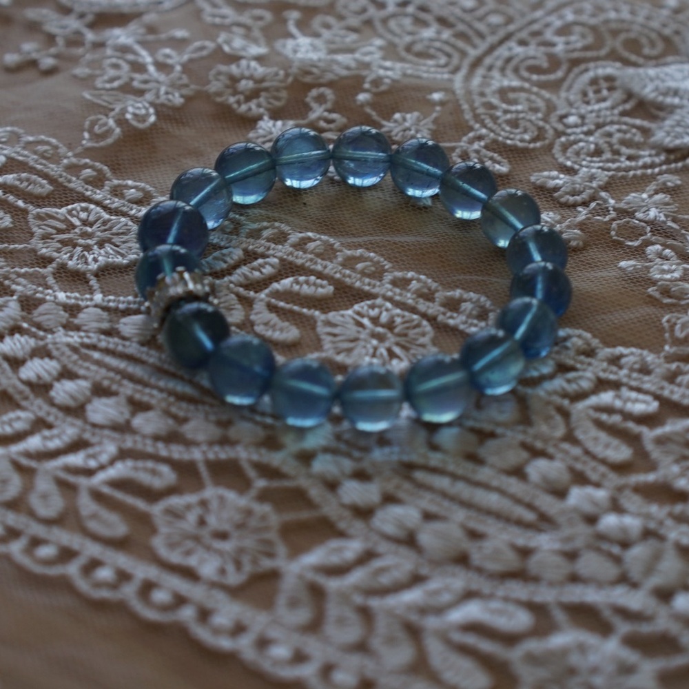 Natural aquamarine bracelet
